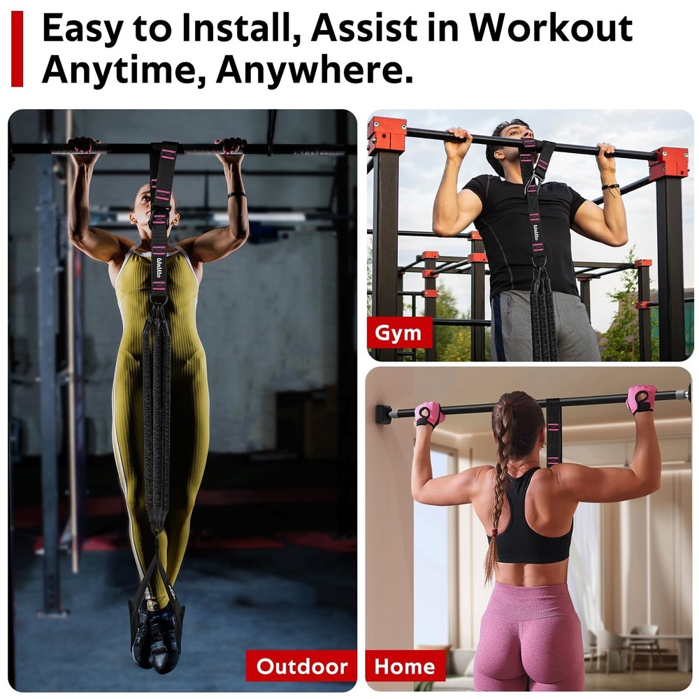 Pull Up Assistance Bands Set, Heavy Duty Adjustable Pull Up Assist Band with ...