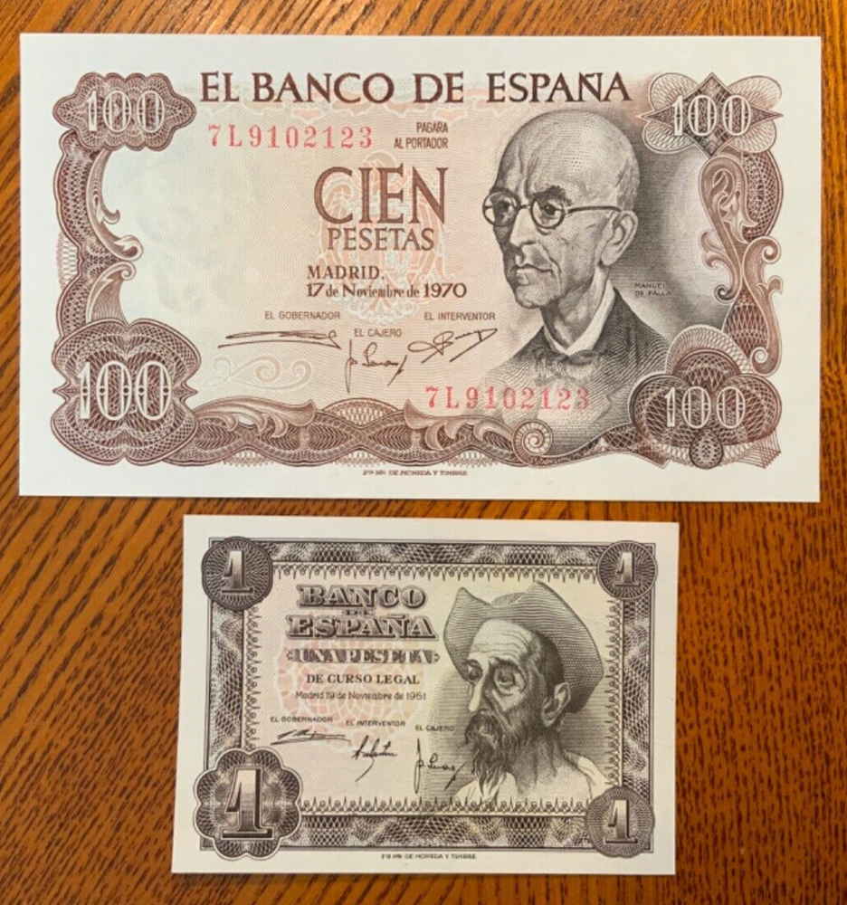 Vintage Banknote Lot from Spain.