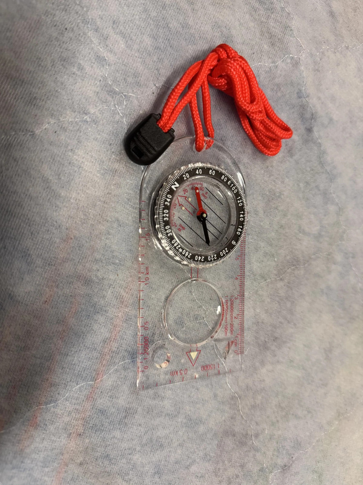 Transparent Baseplate Compass with Lanyard – Orienteering Hiking Navigation Tool