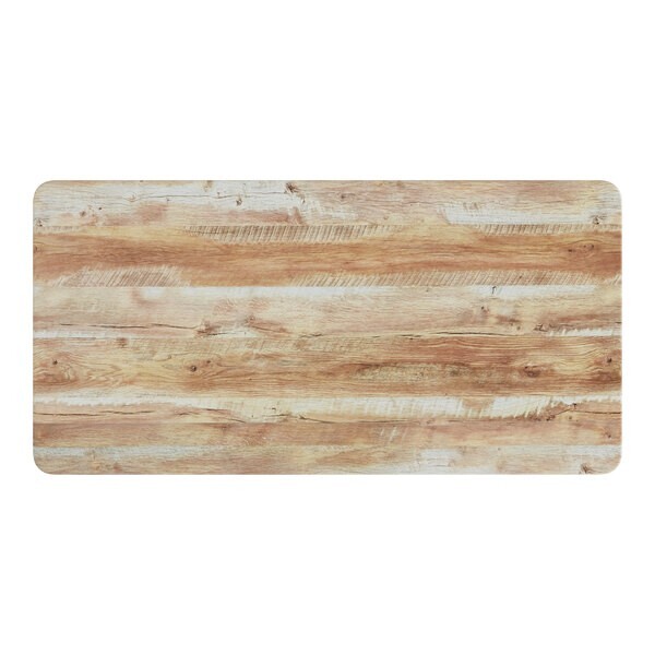 30" x 60" Rectangular Restaurant Table Top with Barnwood Laminate Top Finish