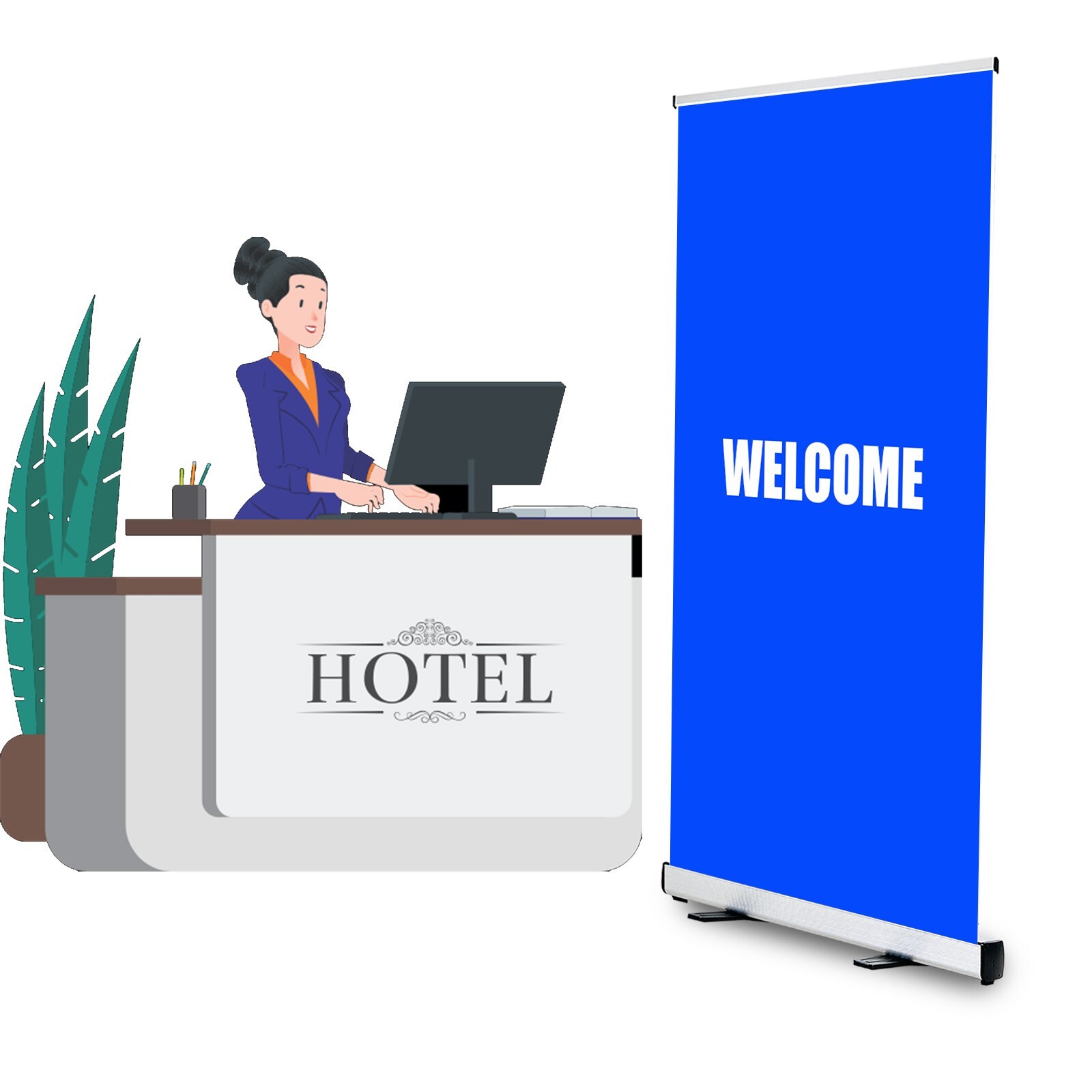 Custom Printing Retractable Banner 60"x80" with Banner Stand and Carry Bag