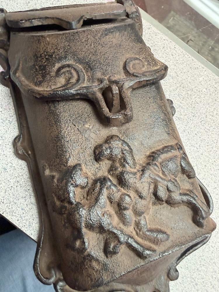 cast iron wall mounted mailbox