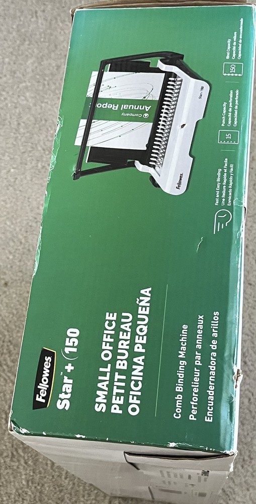 Fellowes Star+ 150 Manual Punch & Comb Binding Machine CRC 50065