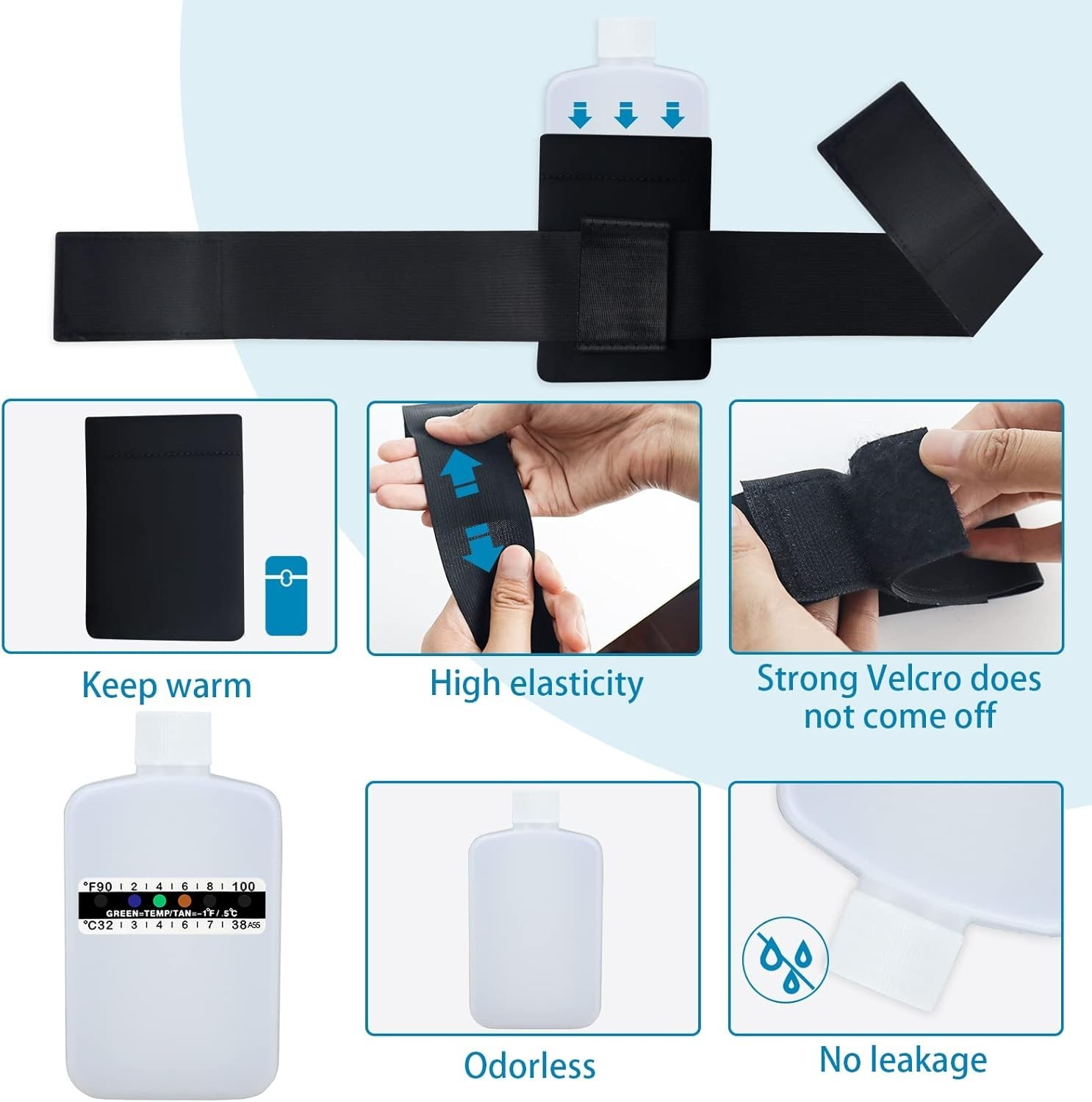 3oz Urine Test Complete Kit Portable Sample Bottle Strap Thermal Bag 14Pcs Set