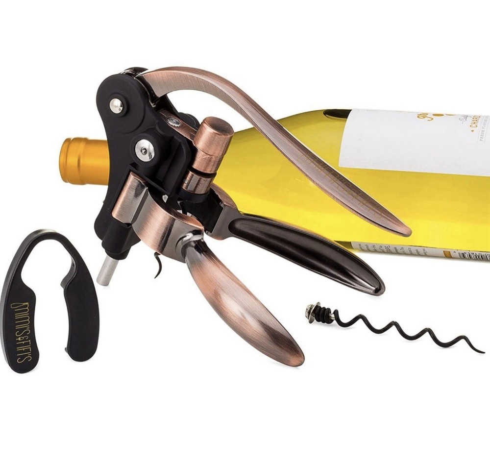 Lever Corkscrew Wine Bottle Opener Foil Cutter