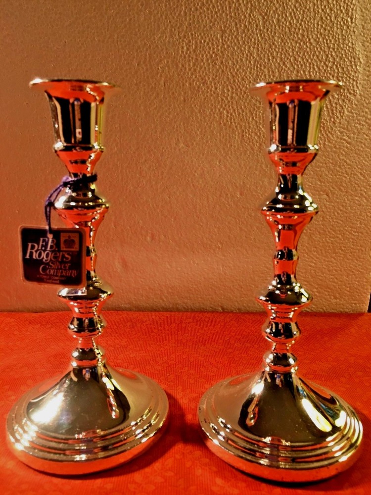 Vintage F.B. Rogers Silver Co. Towle Candlesticks - (2)