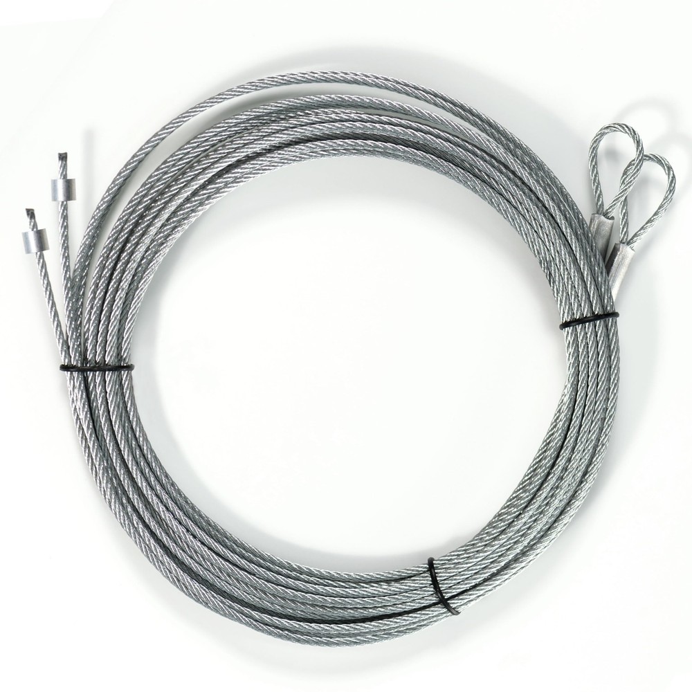 2 Pack 9.6 FT Garage Door Cables Torsion Spring Wire, ft, Silver