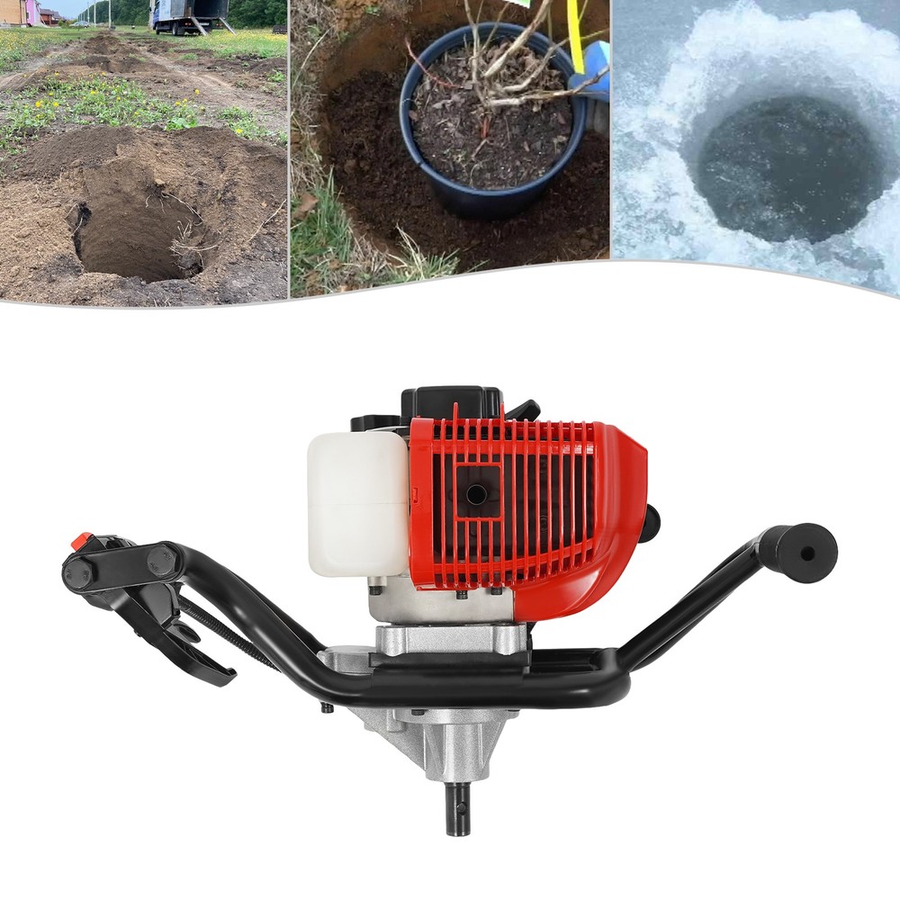2HP 2-Stroke Gas Powered Hole Digger Motor 52CC Digging Drilling Engine