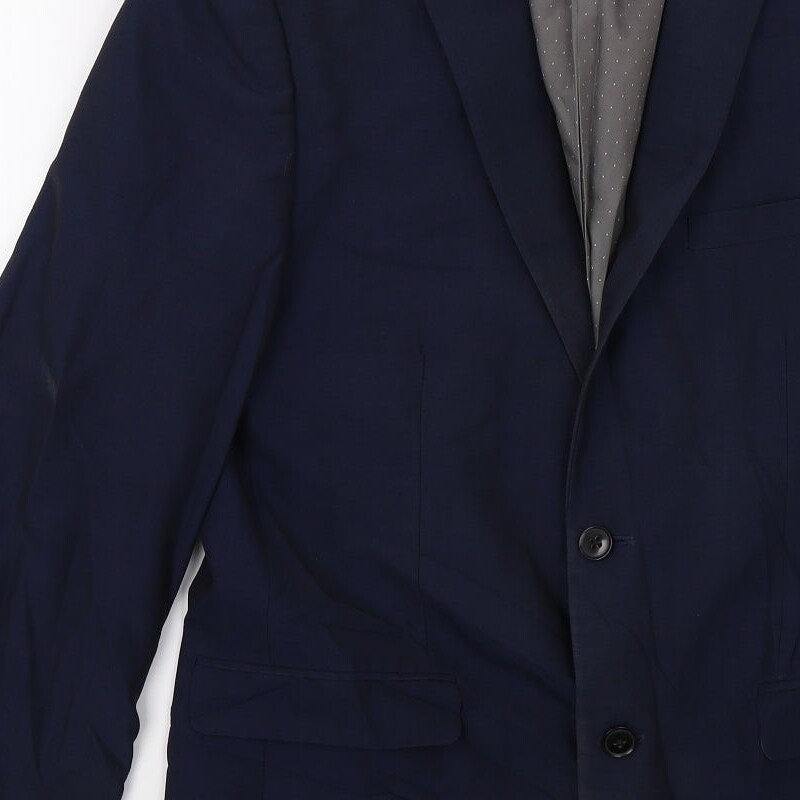 NEXT Mens Blue Wool Blend Suit Jacket Size 40
