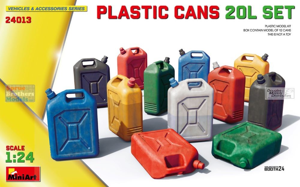 MIA24013 1:24 Miniart Plastic Cans 20L Set