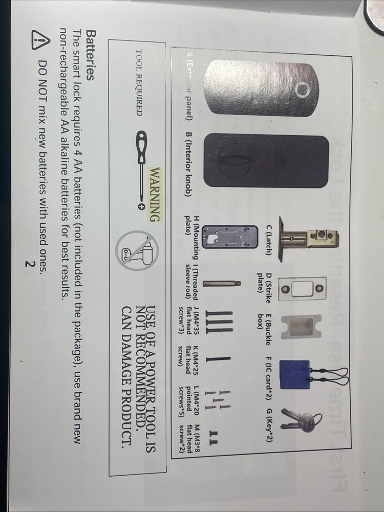 Code Belle Smart Deadbolt Lock Bluetooth (new)