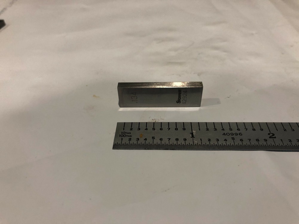 .134" Starrett Rectangular Steel Gage Gauge Block.