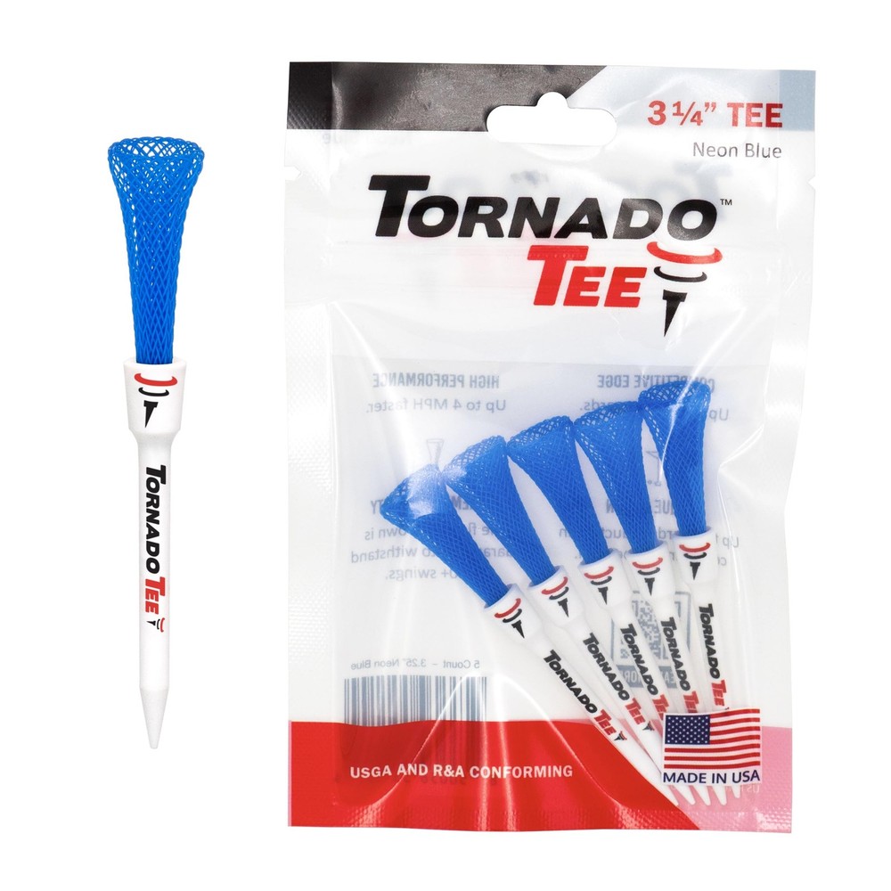 Tornado Tee Neon Blue 3.25" High Performance Golf