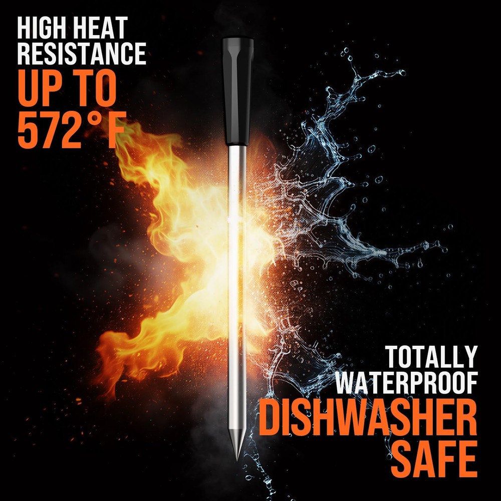 Upgraded Smart Bluetooth Wireless Meat Thermometer with Ultra-Thin Probe