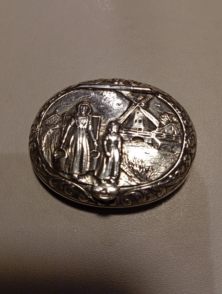 Solid Silver Dutch Snuffbox 19th Century Hallmarked.