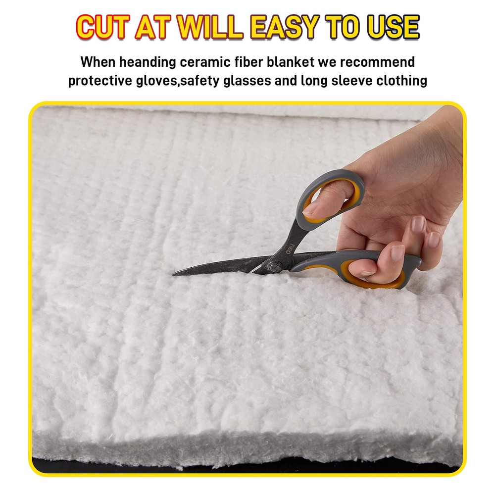 Thick 10mm white High Density Fireproof Insulation Blanket for Forge, Foundry