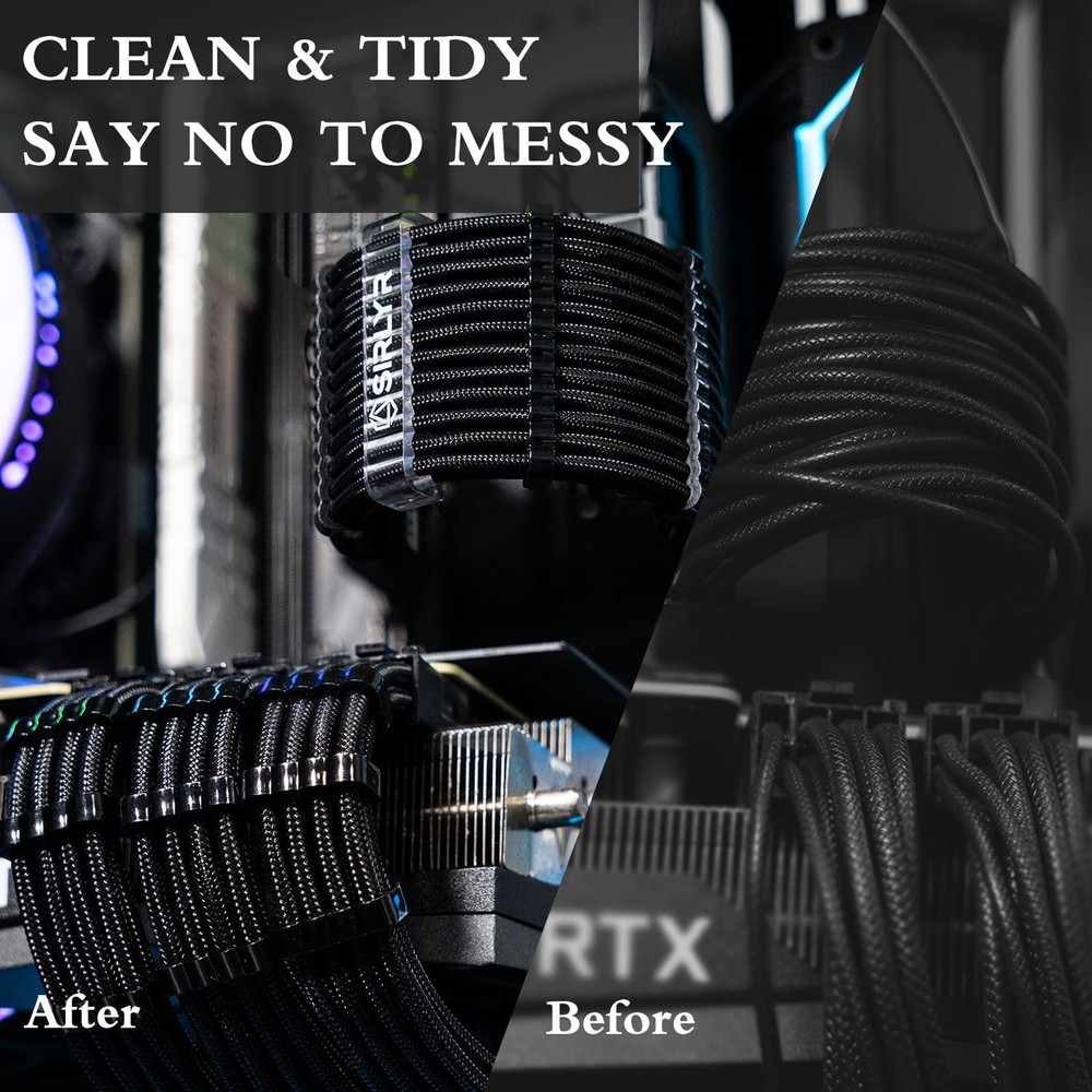 Pc Cable Combpsu Cables Combs Kit For Extension Cable Management 24 Pcs Set 12vh