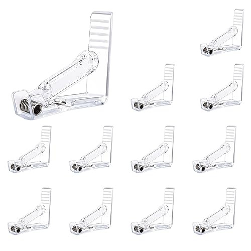 BOXOB 12pcs Spring Tablecloth Clips, Transparent Plastic, Modern Style,