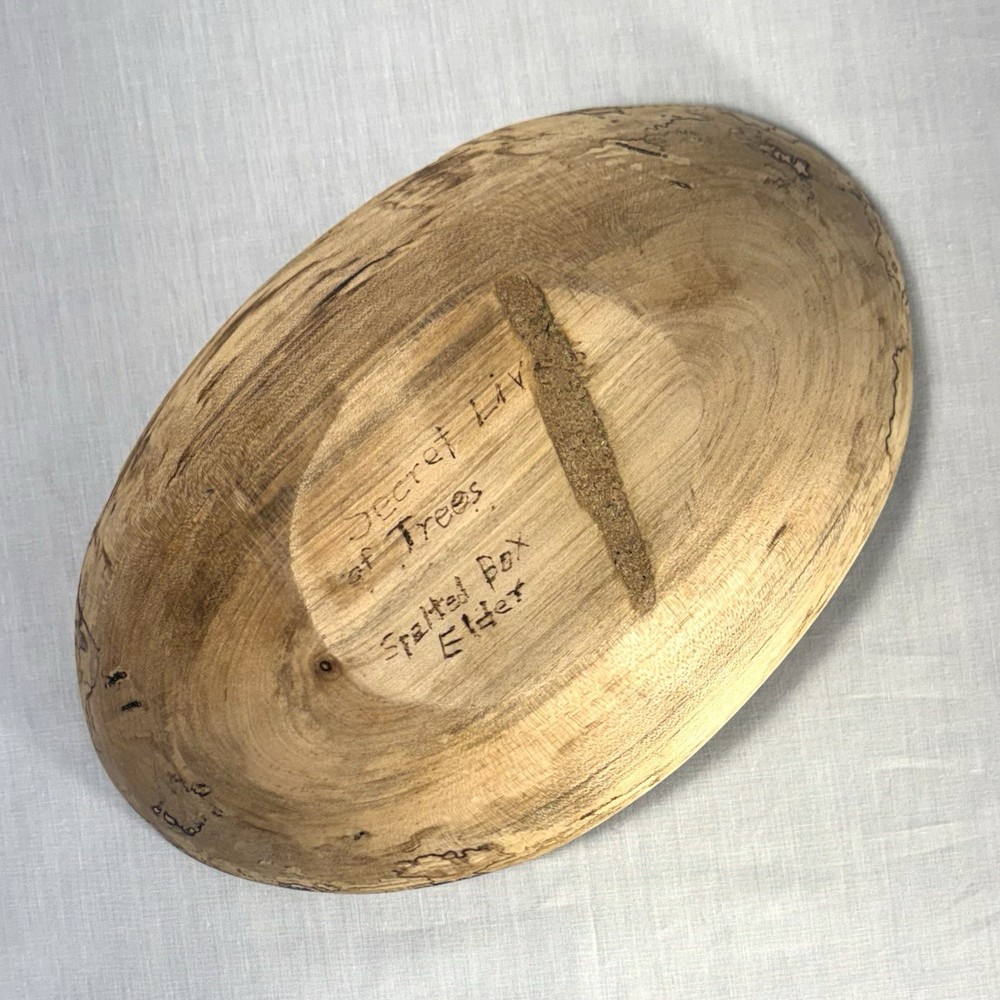 Spalted Box Elder Oval Bowl