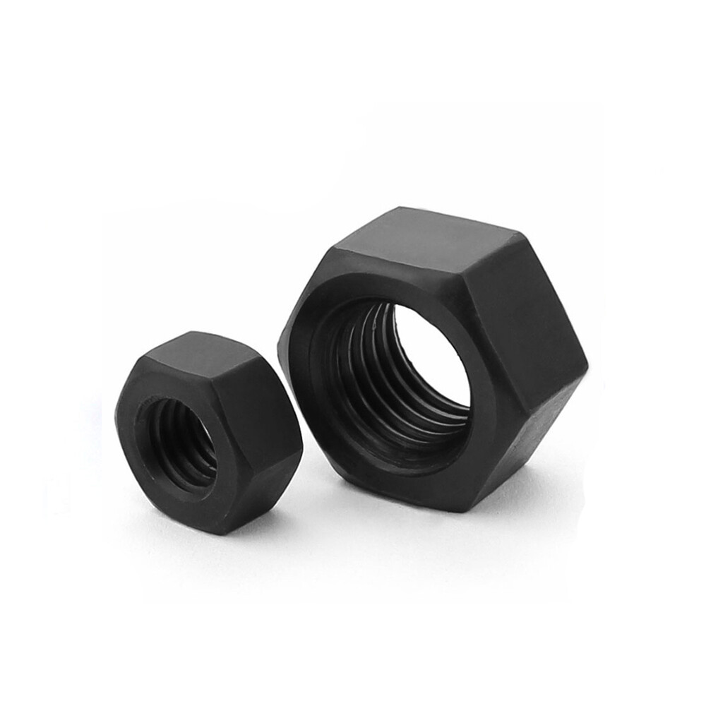 M11 Black Steel Hex Nuts / Flat Washers / Spring Washers