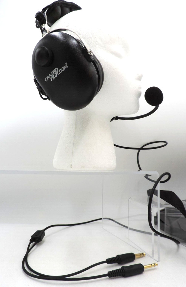 Crazed Pilot Black Flight Headset / Untested