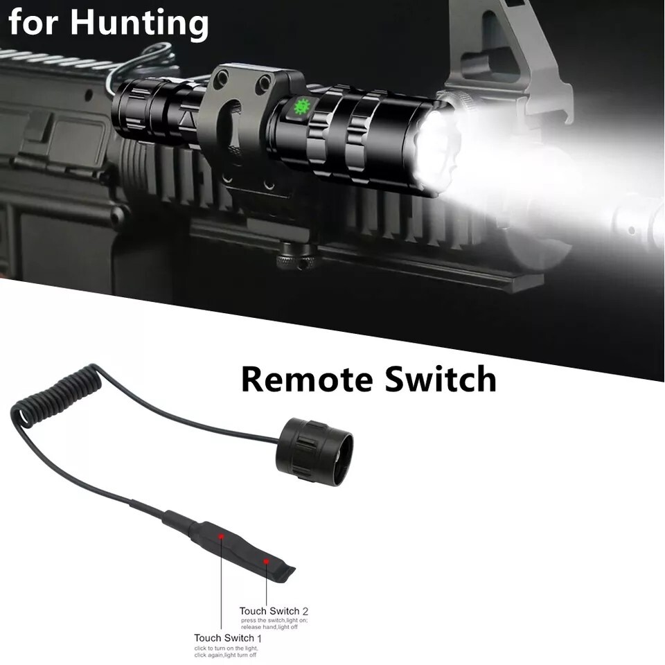 Linterna LED RecargableTactica Militar de Alta Potencia Para Armas Rifles 2 en 1