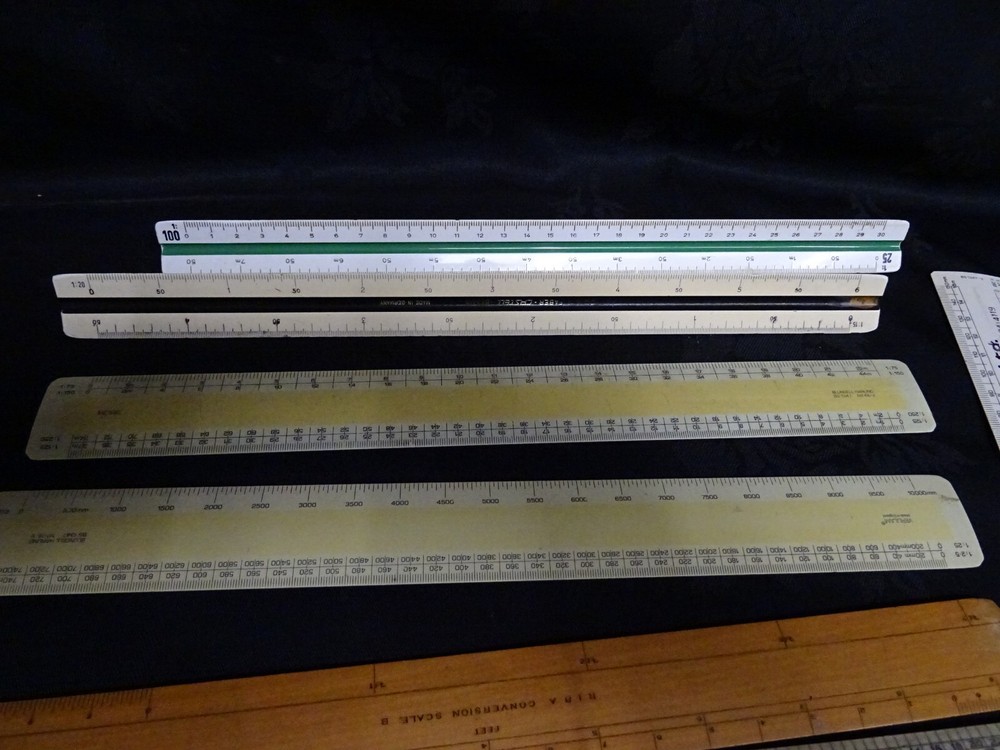 Architecture/Engineering Technical Drafting Vintage Drawing board rulers