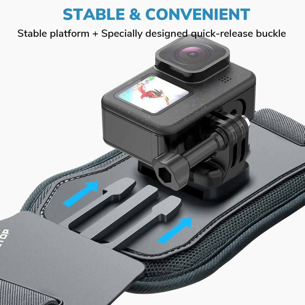 Sametop Chest Mount Harness Strap Body Chesty Compatible Grey-Black