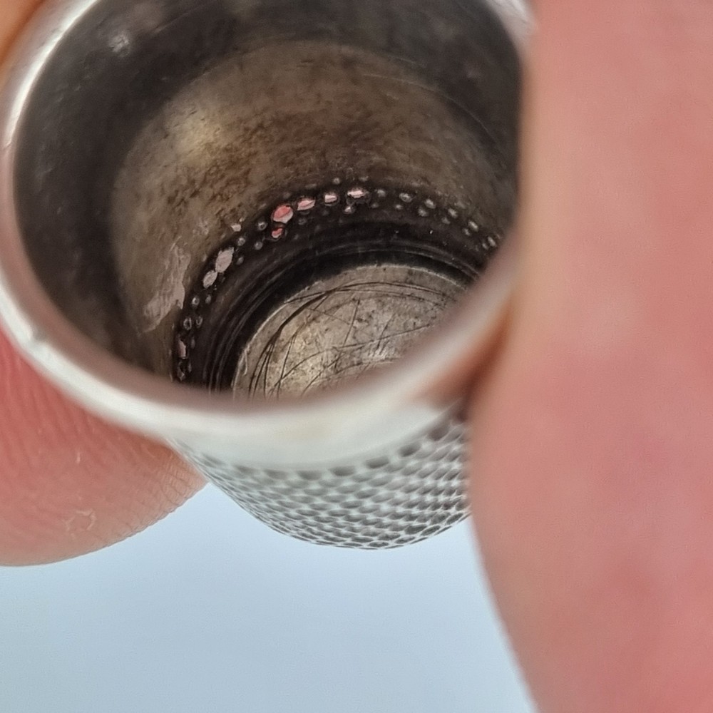 Antique Solid Silver Thimble Chester 1902