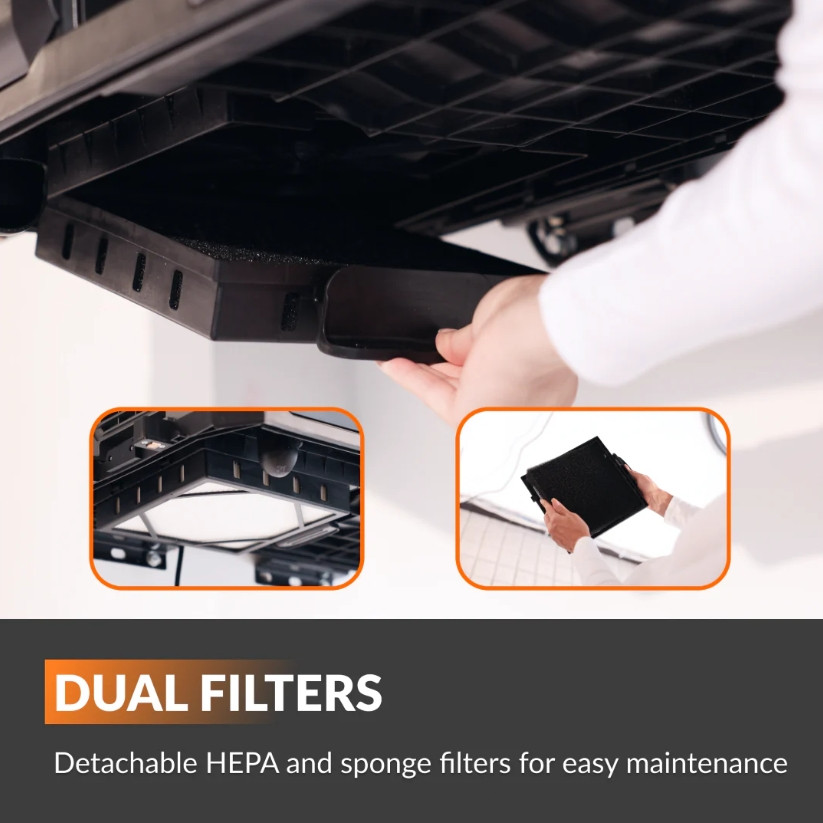 Giraffe Tools Wet and Dry Vacuum Cleaner Wall Mounted 1200W with Remote Control