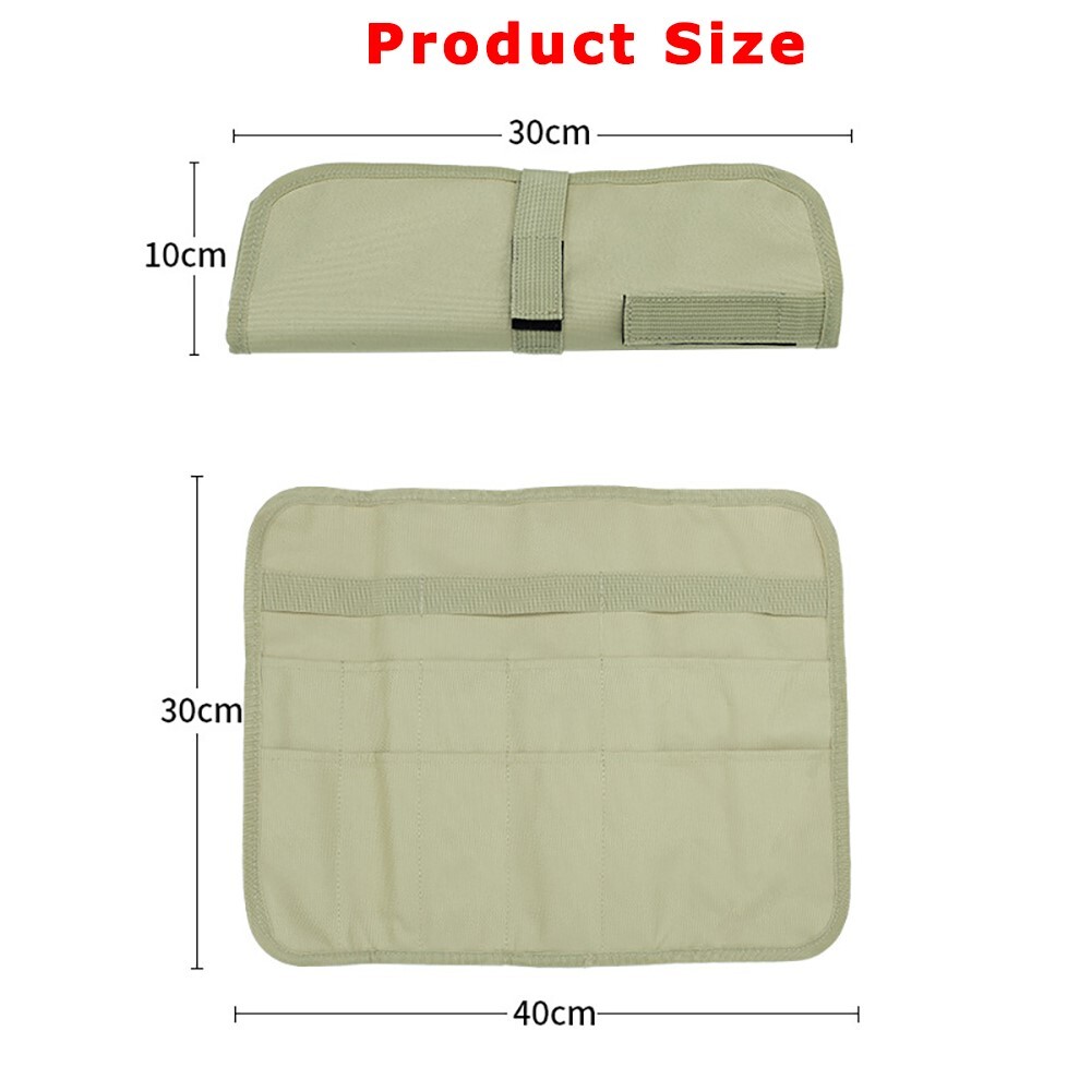 1PCS Foldable Hanging Multi Pocket Storage Roll for Picnic, Kitchen, BBQ, Hiking