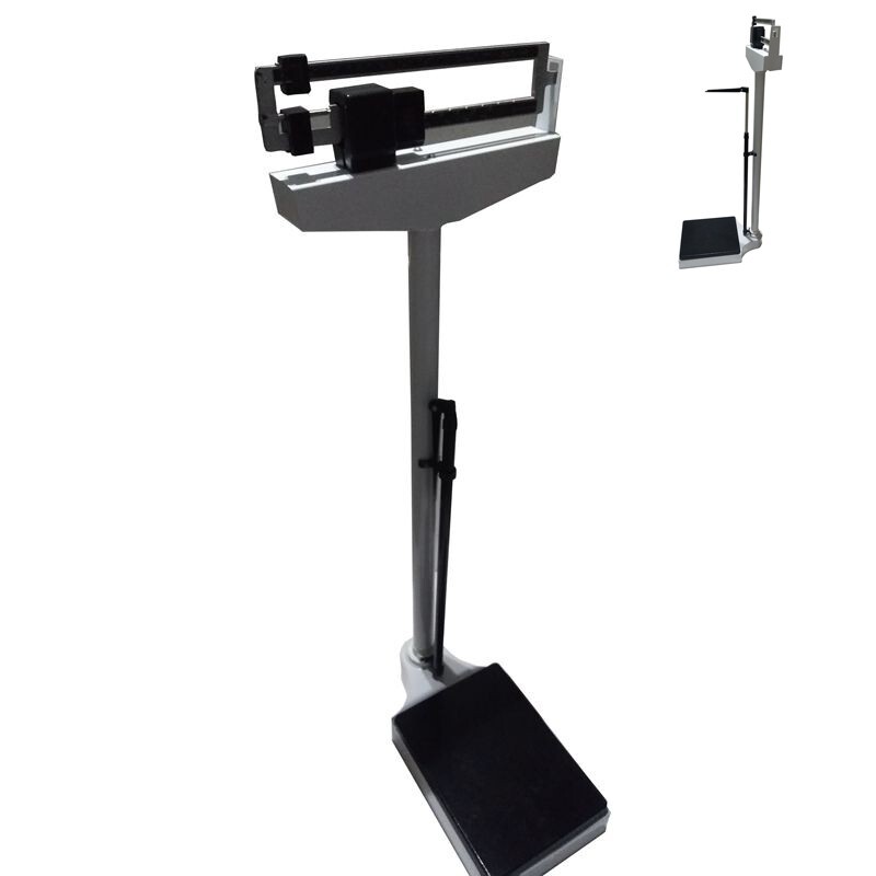 Double Scale Height & Weight Scale Pull Rod Physician Mechanical Scale 140kg