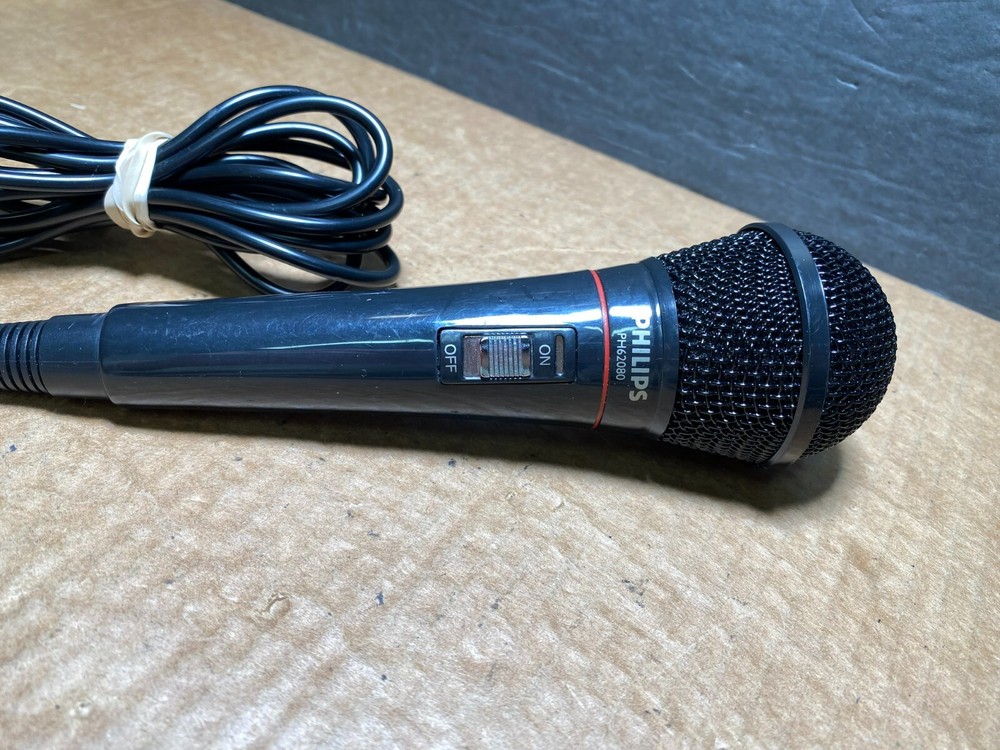 Philips PH62080 Dynamic Cable Microphone Used Mic Works Ships Fast!!!