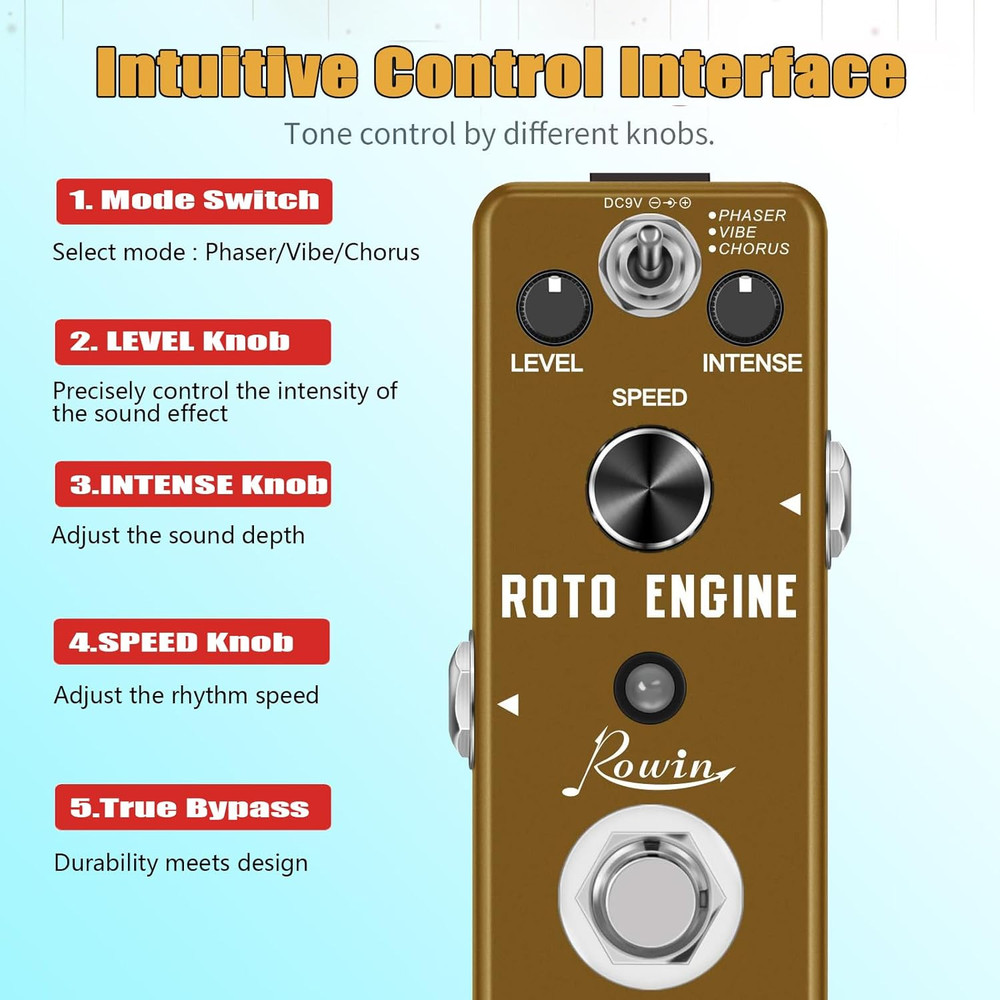 ROTO ENGINE Rotary Speaker Simulator Effect Pedal Mini Digital Guitar Effects Pe