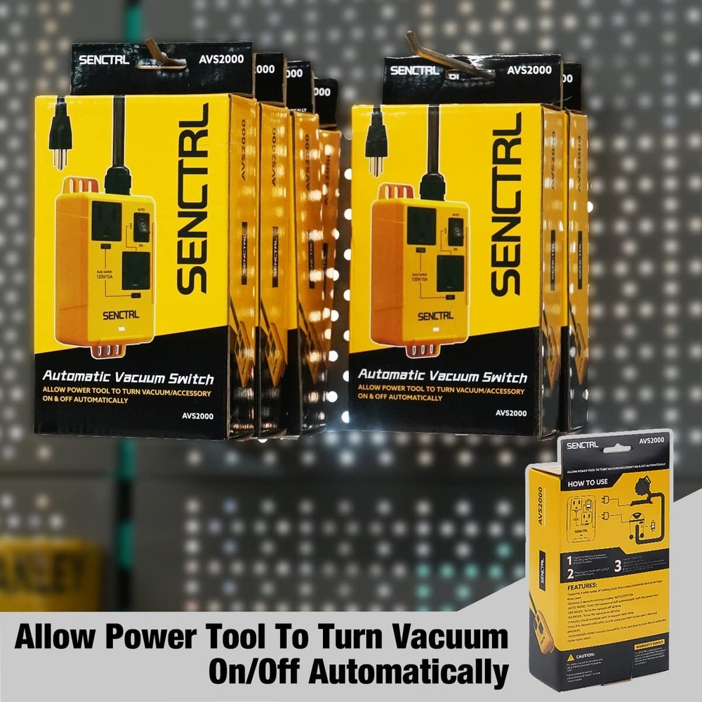 Automatic Vacuum Switch Allow Power Tool/Table Saw to Turn Vac Cleaner/Access...