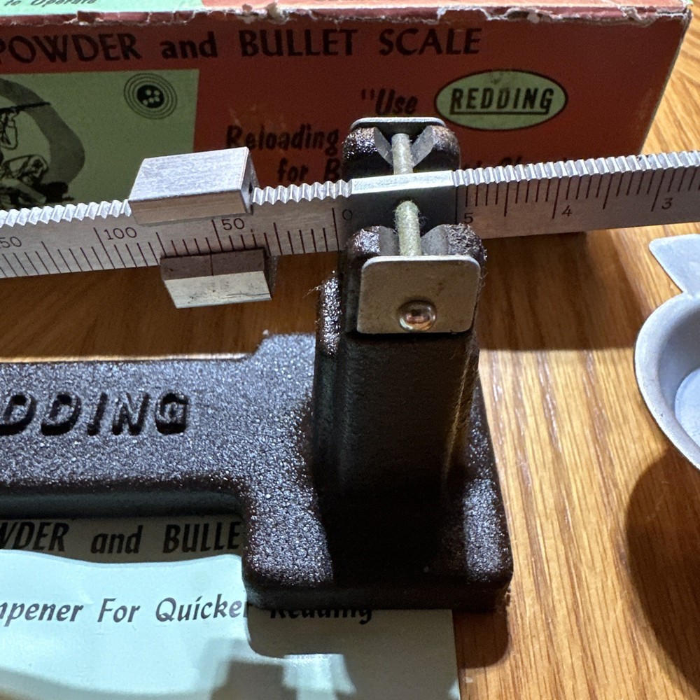 Redding Powder And Bullet Scale With Box And Paperwork