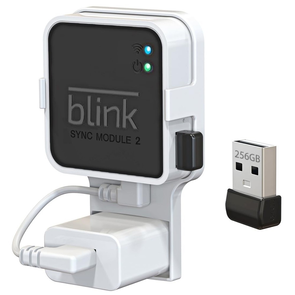 256GB USB Flash Drive with Wall Mount for Blink Security System - Space-Saving H