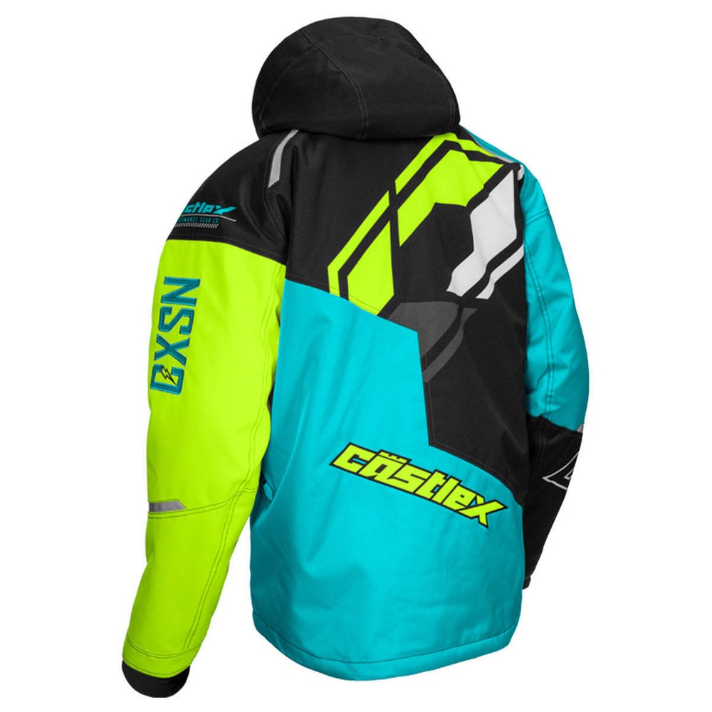 Castle X Code G4 Snowmobile Jacket - Turquoise/Hi-Vis/Black