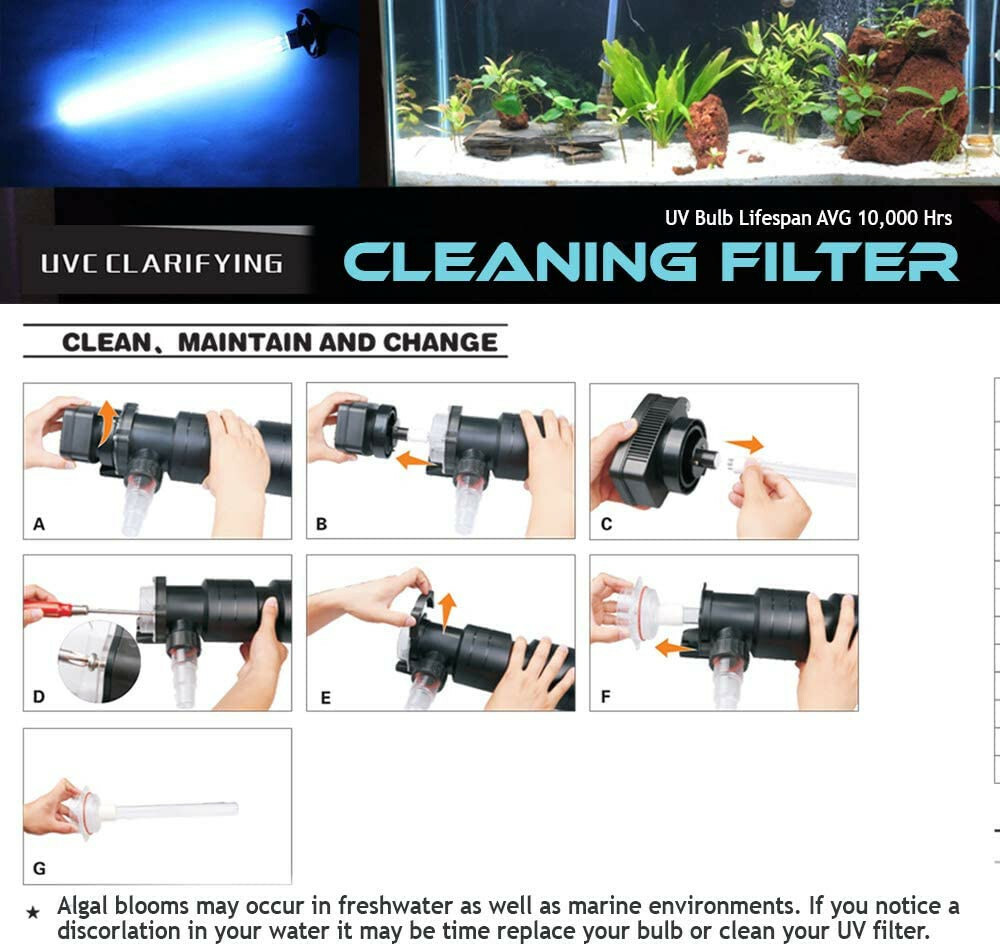 2PK - 24W UV Ultraviolet 2G11-4 Pin Base Algae Bacteria Clarifier Bulb