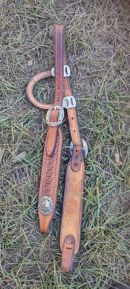 HD Leather breast collar and headstall
