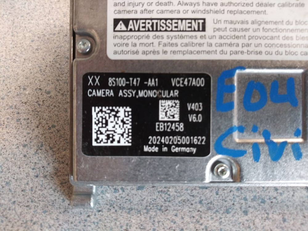 2024 Honda Civic Windshield Camera/Projector