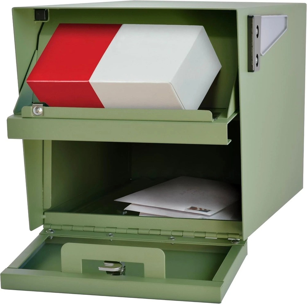 Sage Green Locking Security Mailbox - Protect Your Mail with Modern Elegance