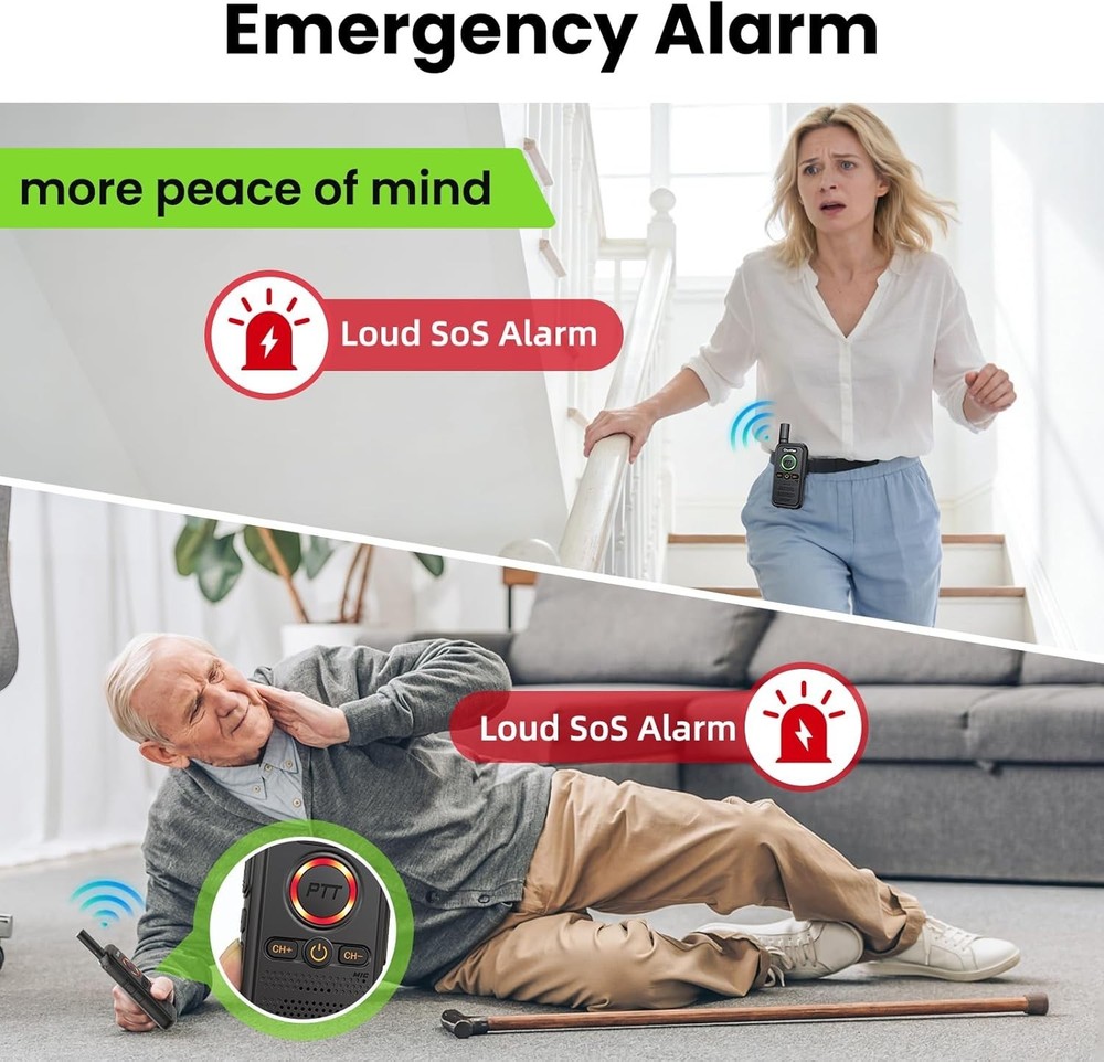 Wireless Intercom System, 2 Way Voice Intercom for Home, 1.5-Mile Long Range,...