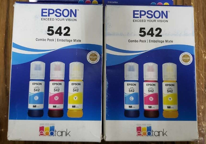 Brand New EPSON 542 EcoTank Ink Ultra-high Capacity Bottle Combo 2 boxes