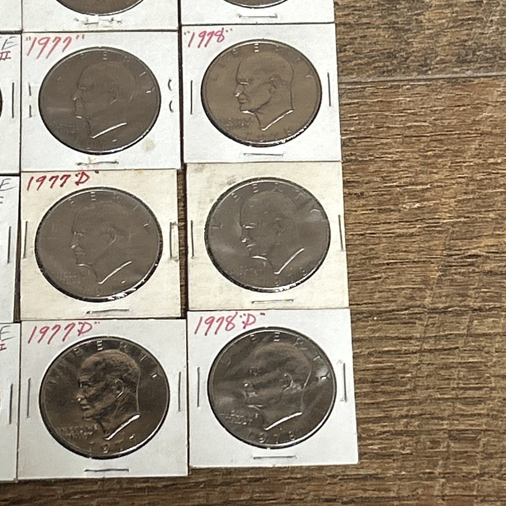 58 Eisenhower Dollars From Coin Collection-Various Dates