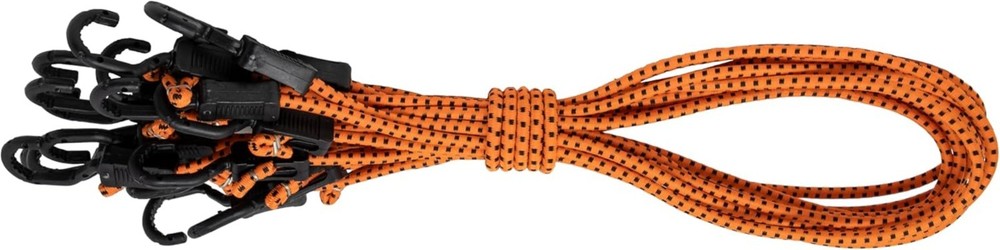 Multi-Use Orange/Black Bungee Cords 48", 10-Pack