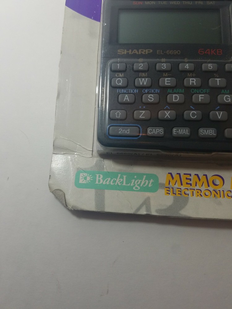 SHARP EL-6690B Memo Master Electronic Organizer 64KB NEW Damage On Package