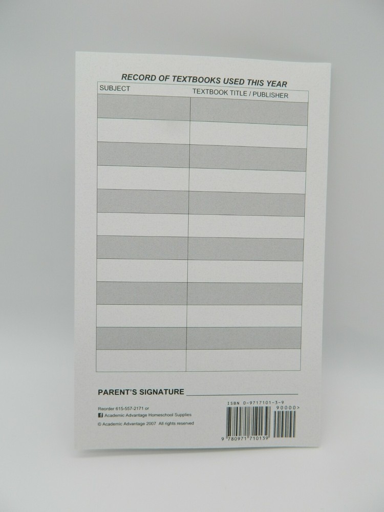 High School Homeschool Record Keeping Kit, 4 Report Cards / 1 Transcript Folder