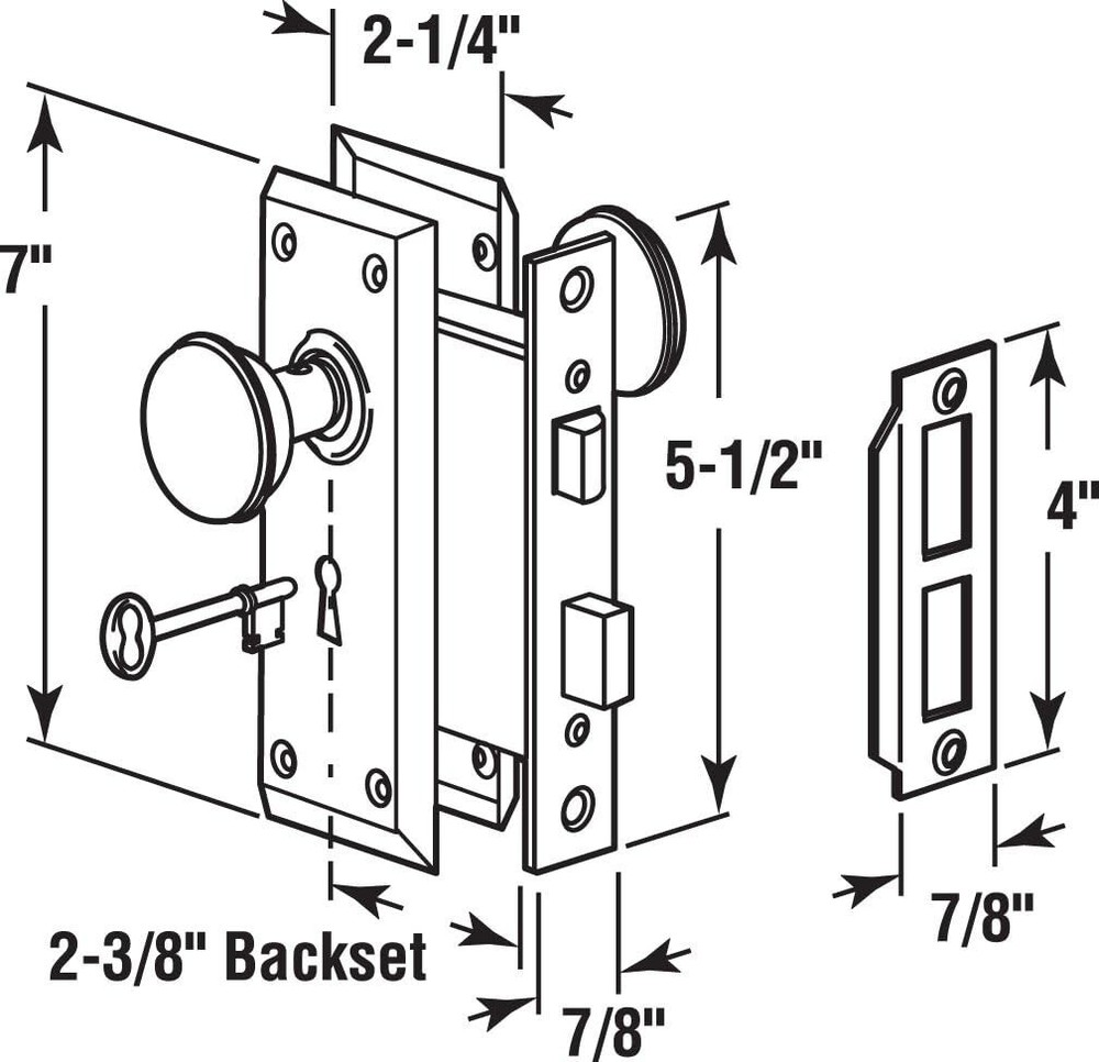Steel Classic Bronze Interior Door Lock Lock-set (Single Pack)