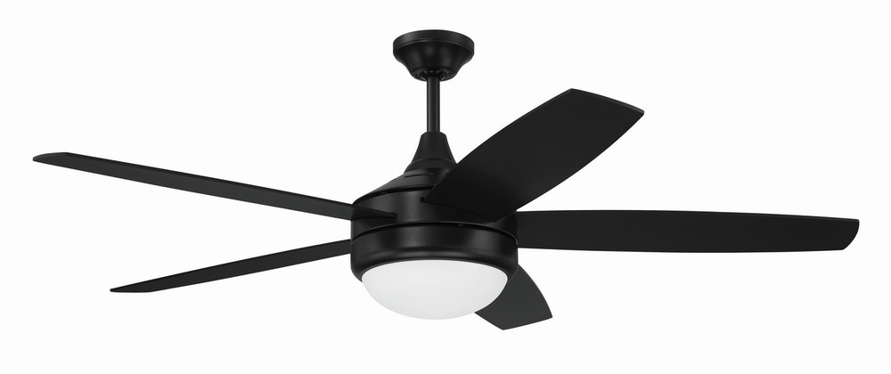 Flat Black 52"Ceiling Fan from the Phaze II 5- Blade Collection